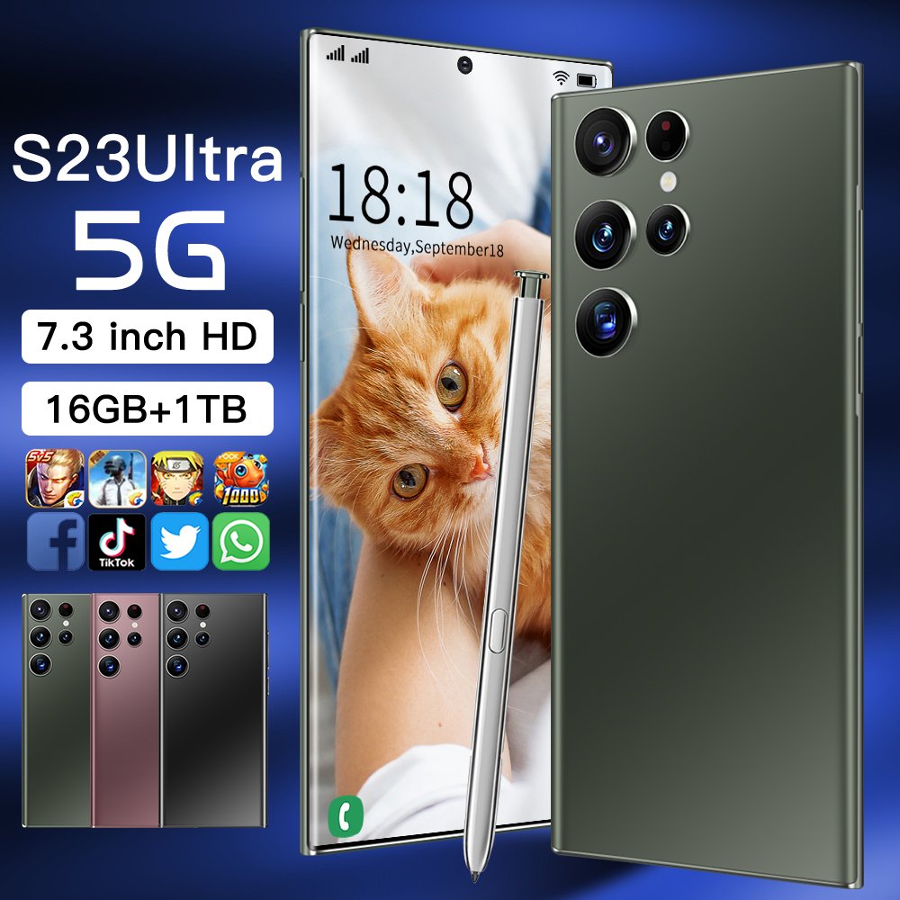 Global Cheap Original Package S23 Ultra 4G 5G Phone unlocked cellphone 6.8 inch HD Screen 12GB+512GB Have Logo smart phones